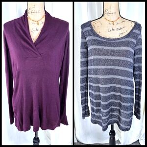 Bundle of Two Maternity Sweaters Size Large - Oh Baby & Pea in a Pod